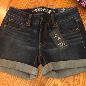 American eagle low rise midi shorts
